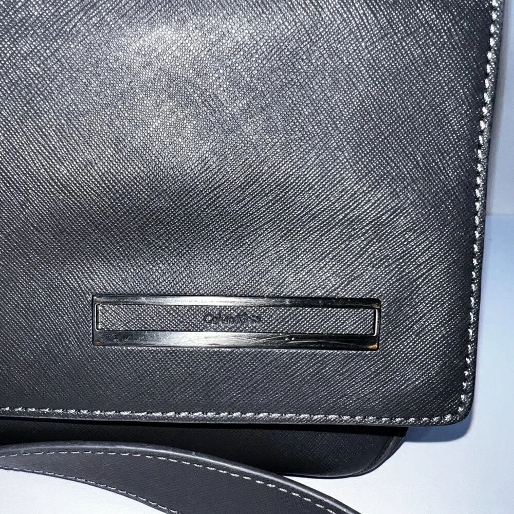 Calvin Klein Safiano Leather Laptop Bag